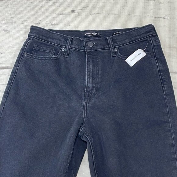 Banana Republic NWT Jeans High Rise Straight Faded Black Denim Size 30 - Picture 5 of 12